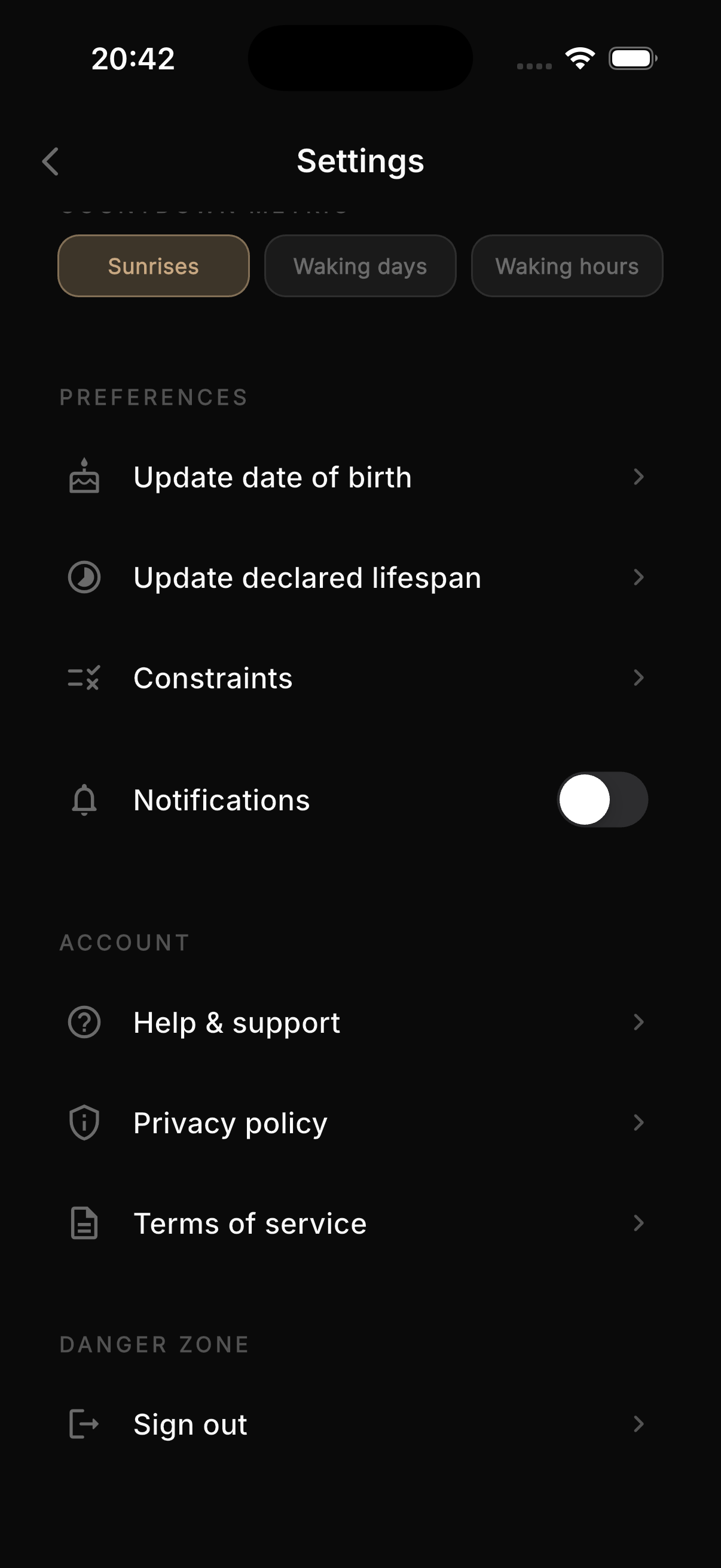 LongGame — Settings